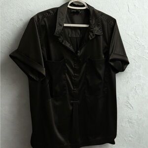 Universal Standard Black Satin Blouse – Women’s XS